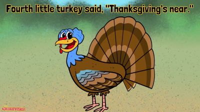 Thanksgiving Songs For Children - Five Little Turkeys - Kids Song By The Learning Station